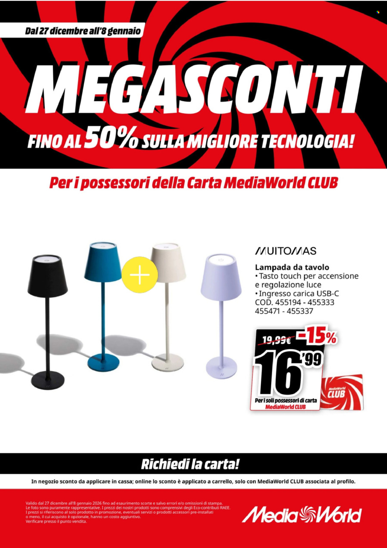 Volantino MediaWorld - 27/12/2025 - 8/1/2026. Pagina 30
