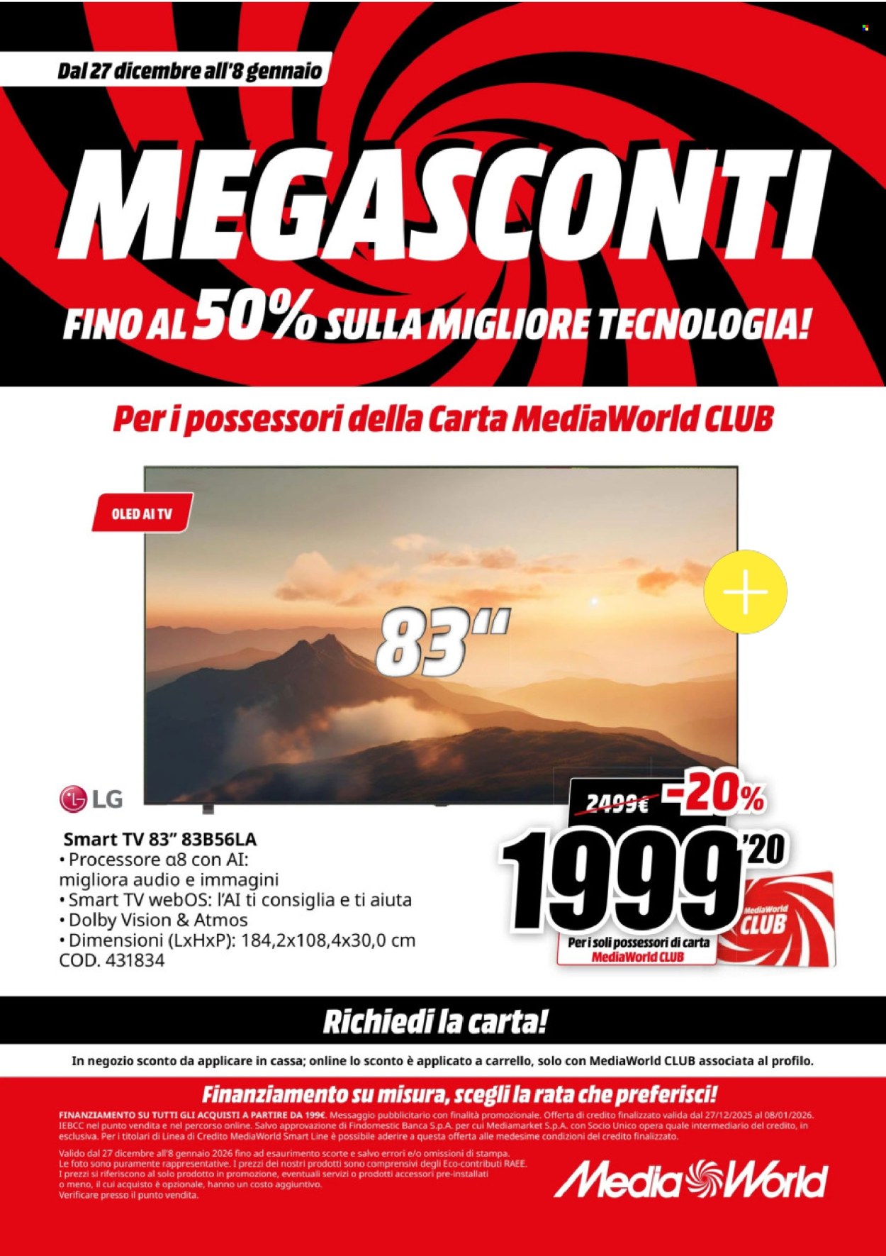 Volantino MediaWorld - 27/12/2025 - 8/1/2026. Pagina 34