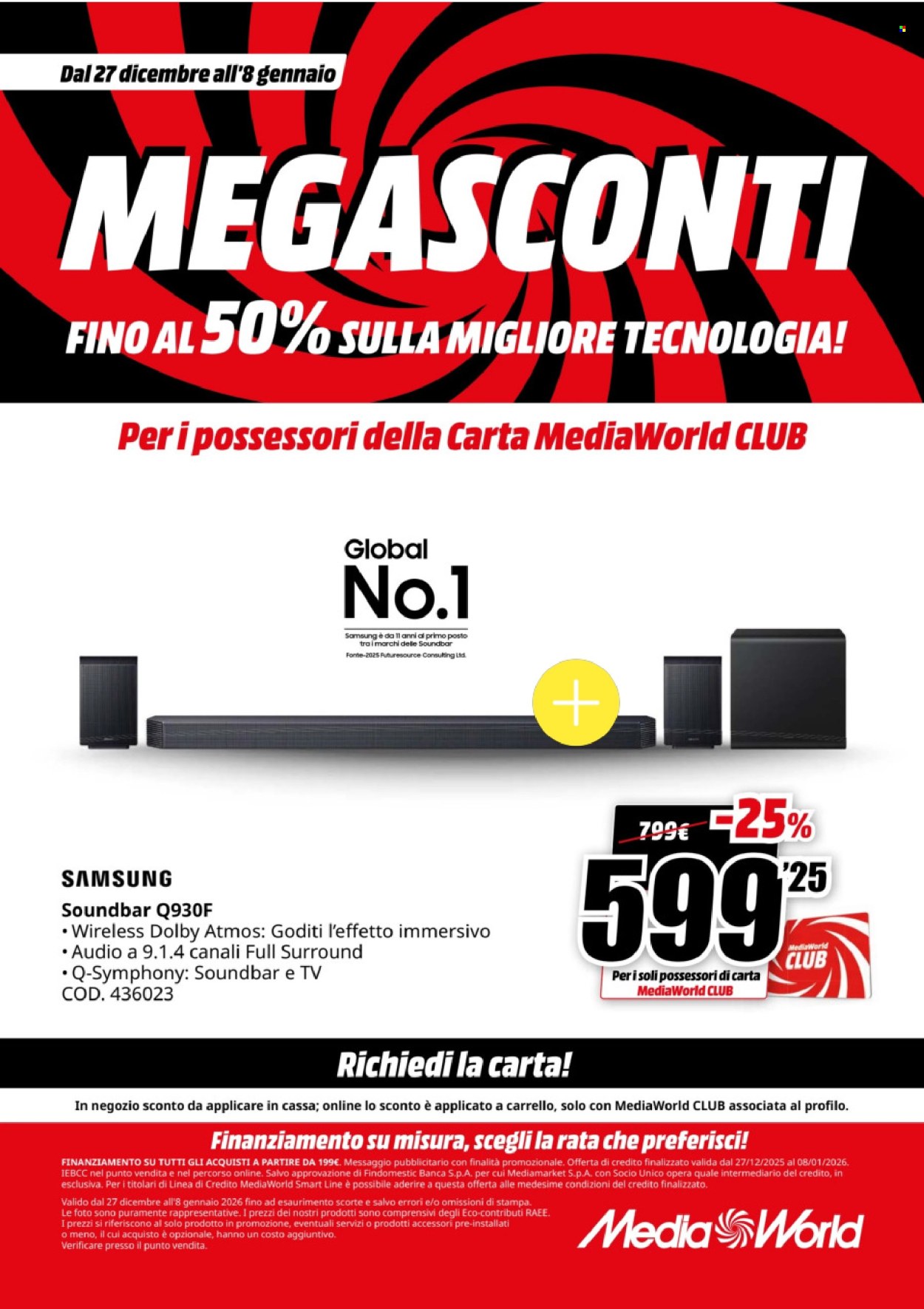 Volantino MediaWorld - 27/12/2025 - 8/1/2026. Pagina 40