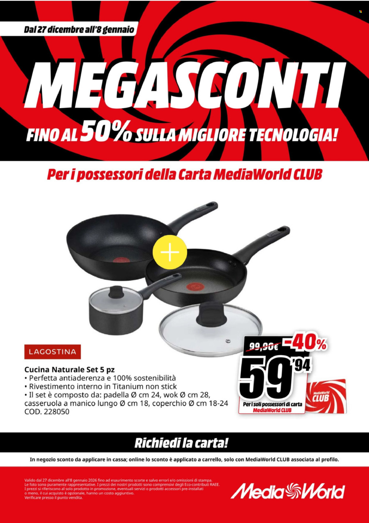 Volantino MediaWorld - 27/12/2025 - 8/1/2026. Pagina 57