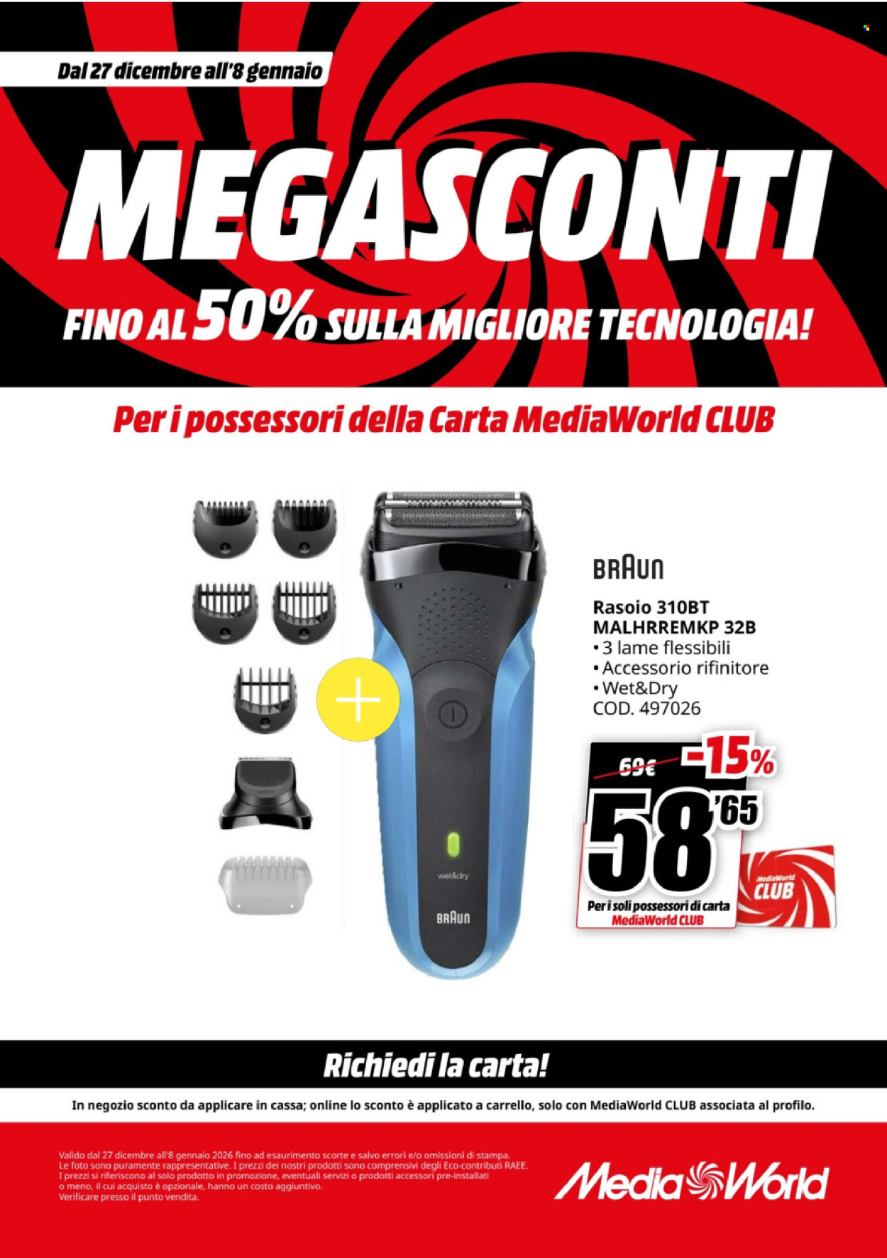 Volantino MediaWorld - 27/12/2025 - 8/1/2026. Pagina 60