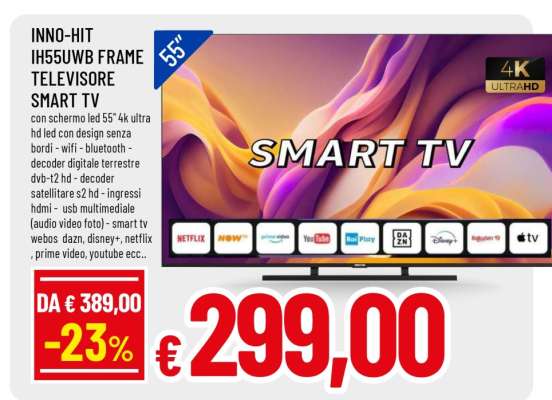 INNO-HIT IH55UWB FRAME TELEVISORE SMART TV