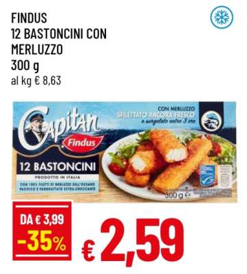 FINDUS 12 BASTONCINI CON MERLUZZO