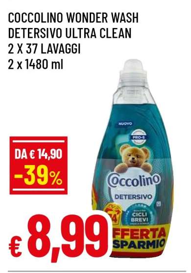 COCCOLINO WONDER WASH DETERSIVO ULTRA CLEAN