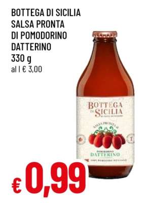 BOTTEGA DI SICILIA SALSA PRONTA DI POMODORINO DATTERINO