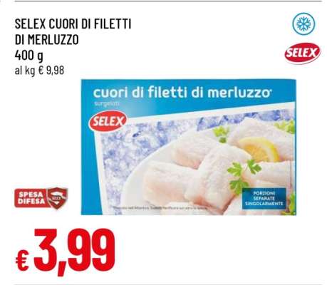SELEX CUORI DI FILETTI DI MERLUZZO