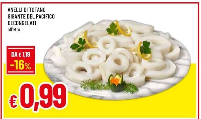 ANELLI DI TOTANO GIGANTE DEL PACIFICO DECONGELATI