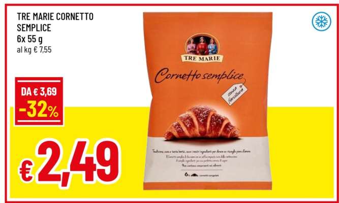TRE MARIE CORNETTO SEMPLICE