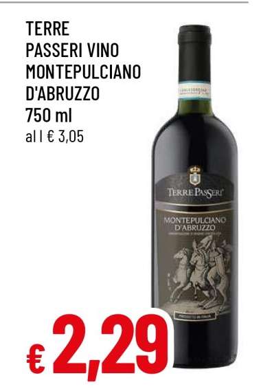 TERRE PASSERI VINO MONTEPULCIANO D'ABRUZZO