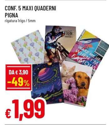 CONF. 5 MAXI QUADERNI PIGNA