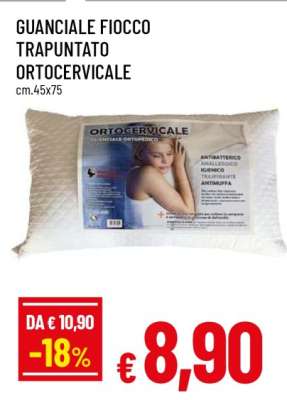 GUANCIALE FIOCCO TRAPUNTATO ORTOCERVICALE