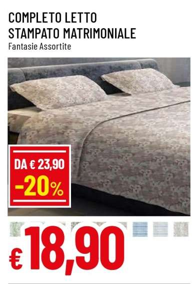 COMPLETO LETTO STAMPATO MATRIMONIALE