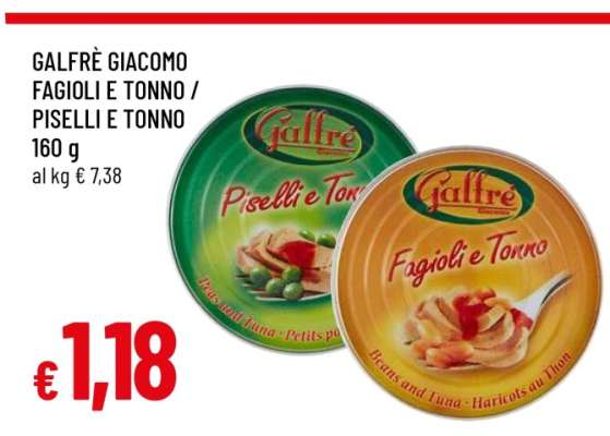 GALFRÈ GIACOMO FAGIOLI E TONNO / PISELLI E TONNO