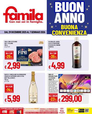 Volantino Famila - 29/12/2025 - 7/1/2026.