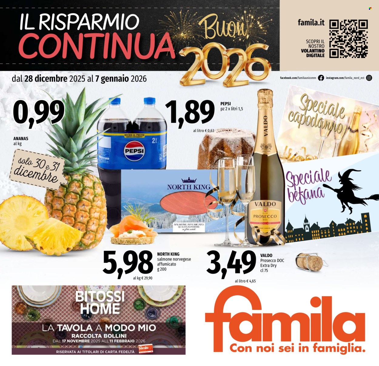 Volantino Famila - 28/12/2025 - 7/1/2026. Pagina 1