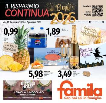 Volantino Famila - 28/12/2025 - 7/1/2026.