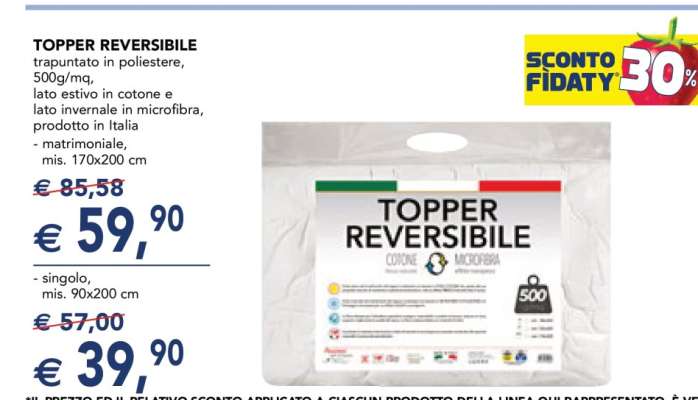 TOPPER REVERSIBILE