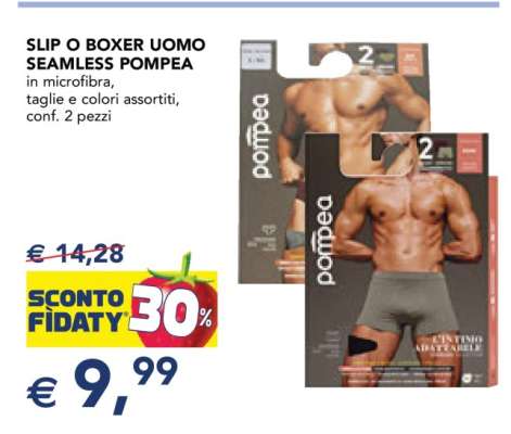 SLIP O BOXER UOMO SEAMLESS POMPEA