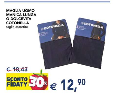 MAGLIA UOMO MANICA LUNGA O DOLCEVITA COTONELLA