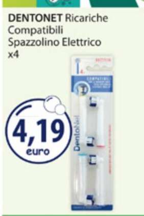 DENTONET Ricariche Compatibili Spazzolino Elettrico x4