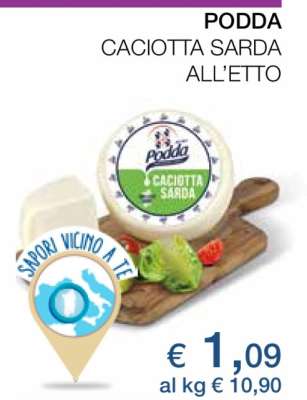 PODDA CACIOTTA SARDA ALL’ETTO