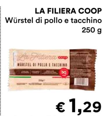 LA FILIERA COOP Würstel di pollo e tacchino