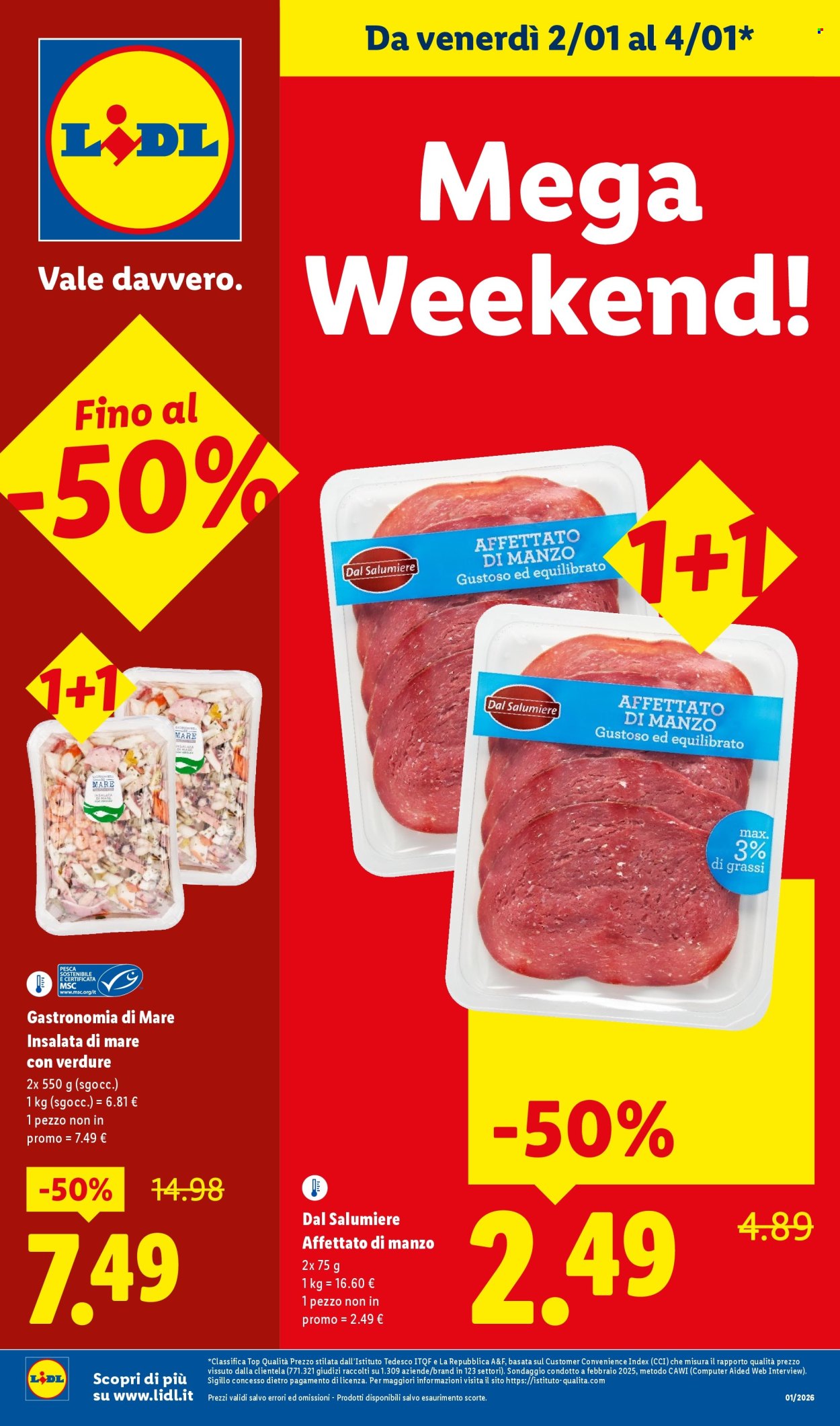 Volantino Lidl - 2/1/2026 - 4/1/2026. Pagina 1