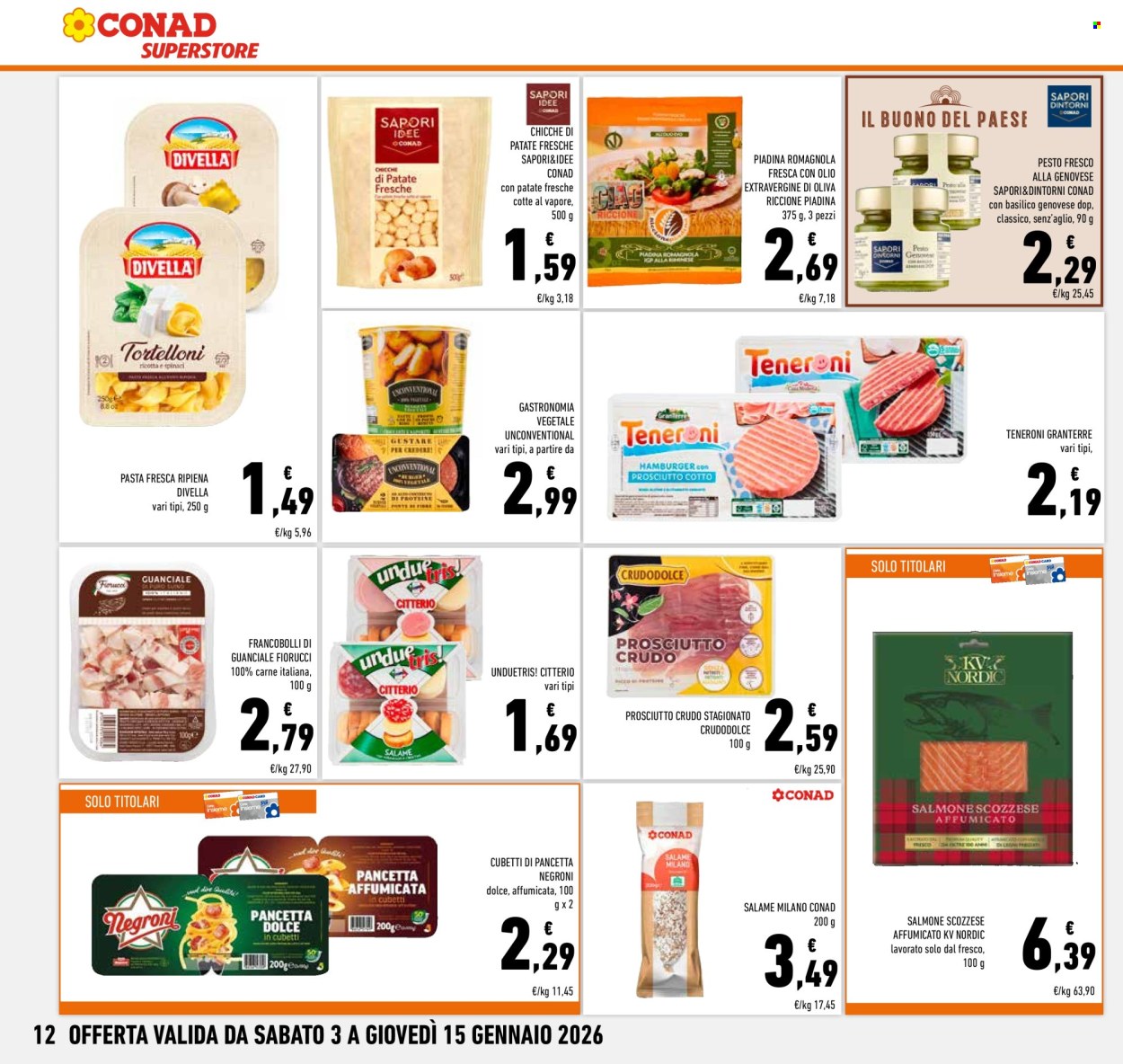 Volantino Conad Superstore - 3/1/2026 - 15/1/2026. Pagina 12