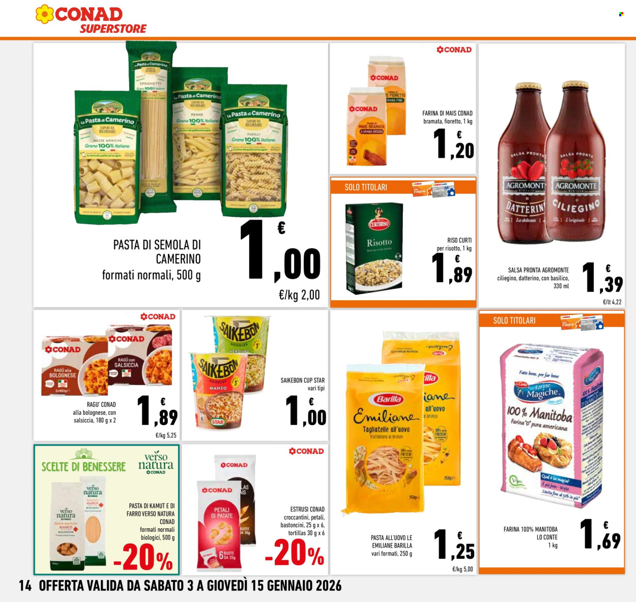 Volantino Conad Superstore - 3/1/2026 - 15/1/2026. Pagina 14