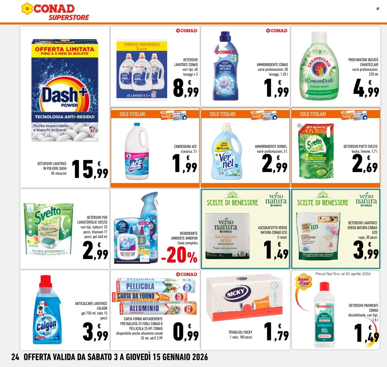 Volantino Conad Superstore - 3/1/2026 - 15/1/2026. Pagina 24