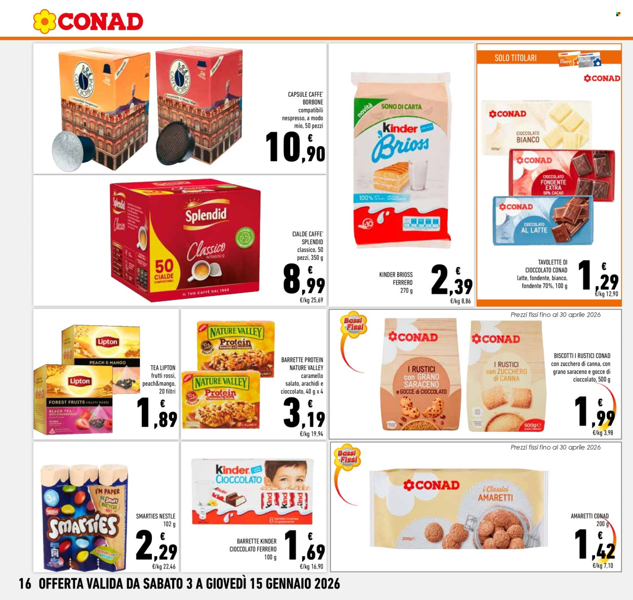 Volantino Conad - 3/1/2026 - 15/1/2026. Pagina 16