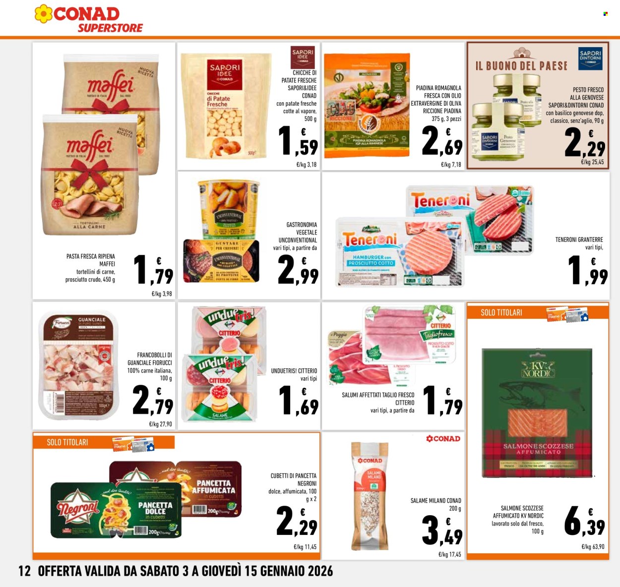 Volantino Conad Superstore - 3/1/2026 - 15/1/2026. Pagina 12