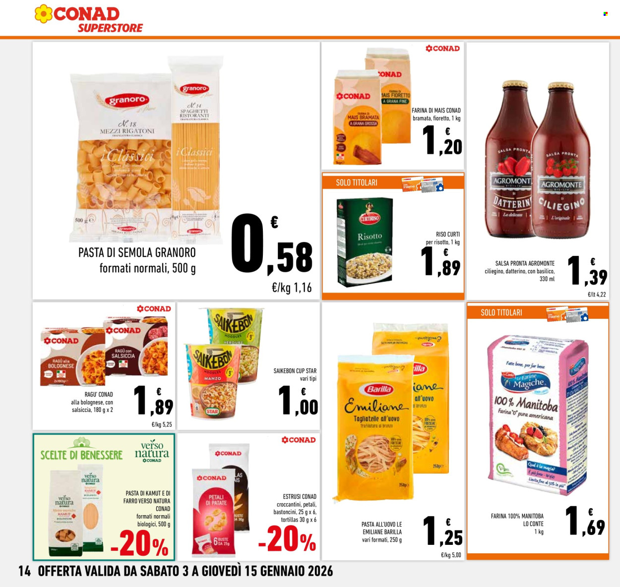 Volantino Conad Superstore - 3/1/2026 - 15/1/2026. Pagina 14