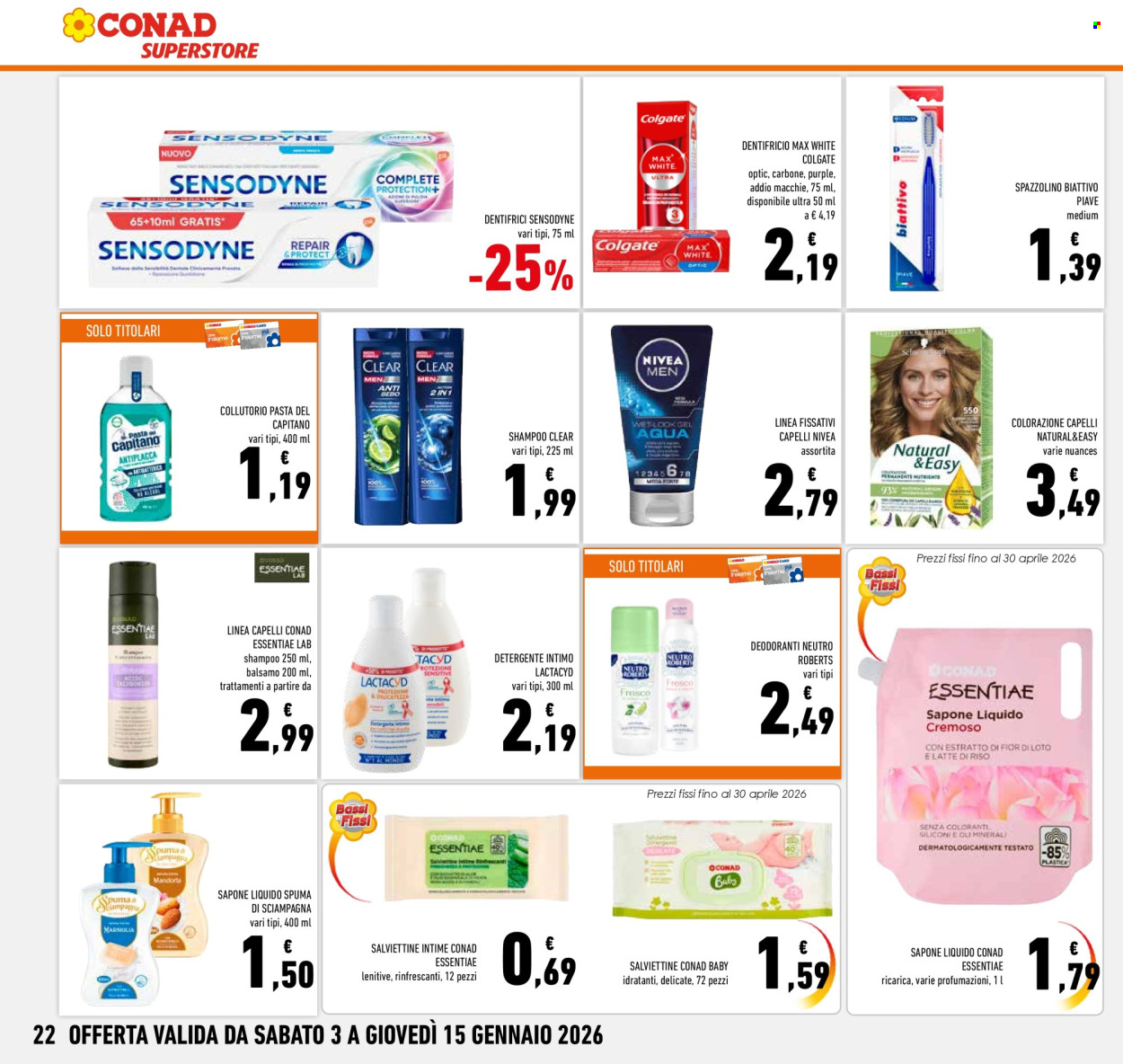 Volantino Conad Superstore - 3/1/2026 - 15/1/2026. Pagina 22