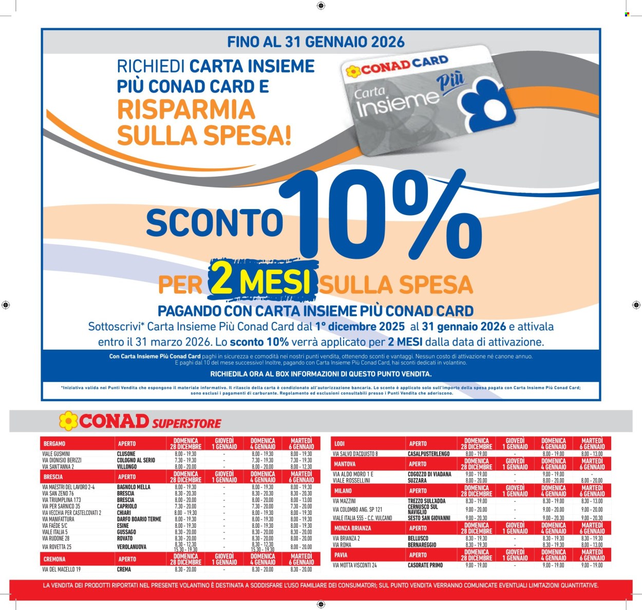 Volantino Conad Superstore - 27/12/2025 - 6/1/2026. Pagina 46
