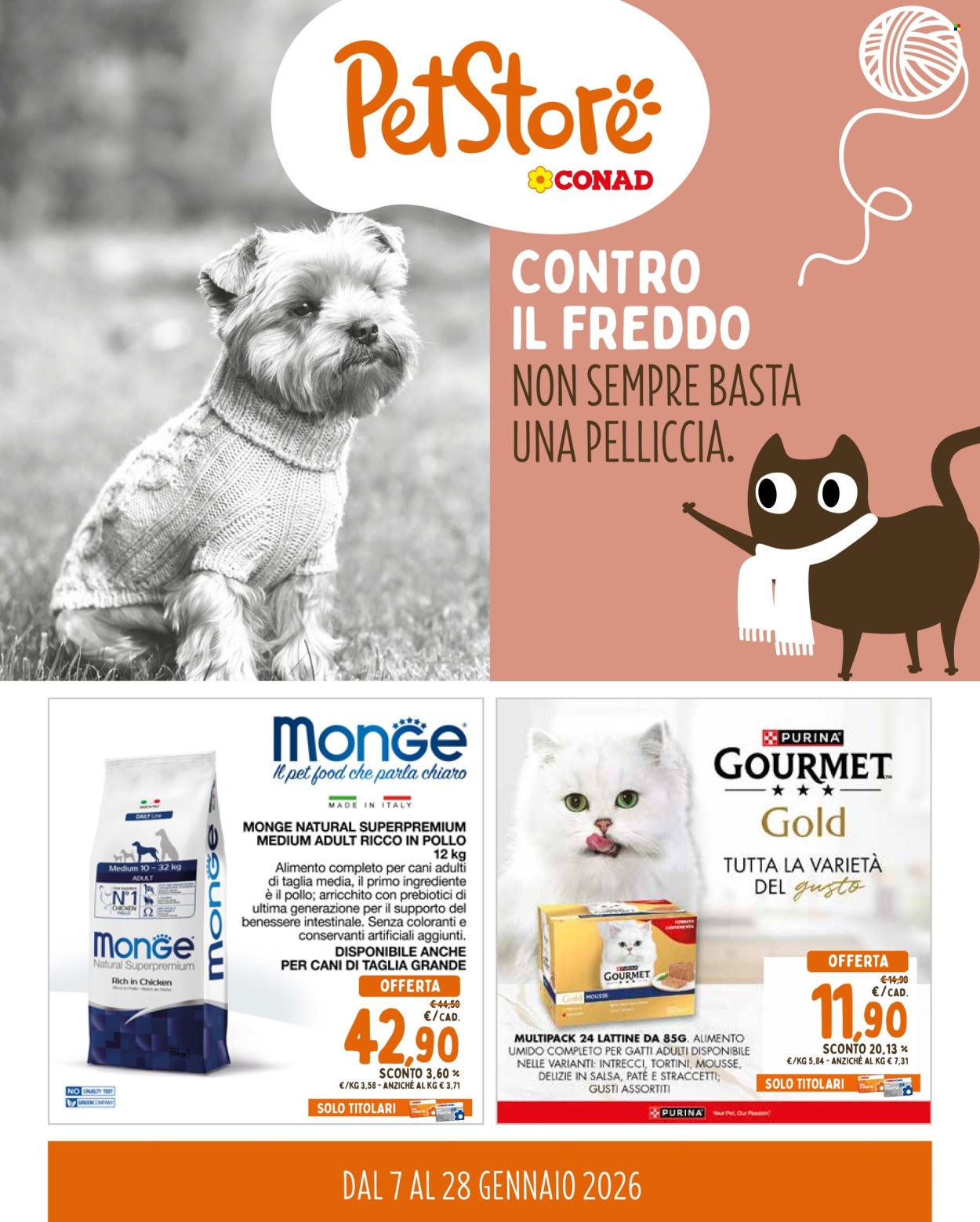 Volantino Pet Store Conad - 7/1/2026 - 28/1/2026. Pagina 1