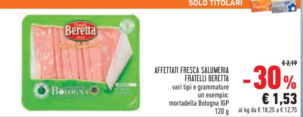 AFFETTATI FRESCA SALUMERIA FRATELLI BERETTA