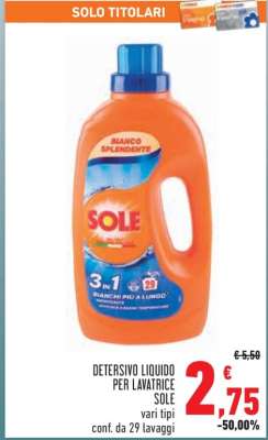 Detersivo Liquido per Lavatrice Sole