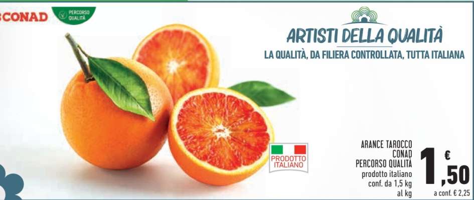 ARANCE TAROCCO CONAD PERCORSO QUALITÀ