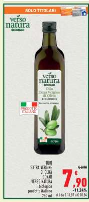 Olio Extra Vergine di Oliva Conad Verso Natura