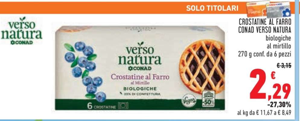 Crostatine al Farro Conad Verso Natura