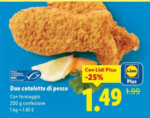 Due cotolette di pesce