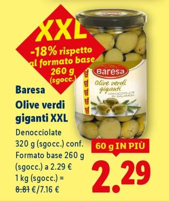 Baresa Olive verdi giganti XXL