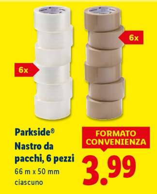 PARKSIDE® Nastro da pacchi, 6 pezzi