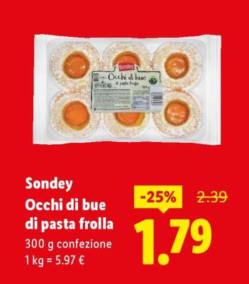 Sondef Occhi di bue di pasta frolla