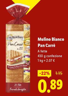MULINO BIANCO Pan Carrè