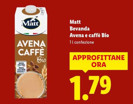 Matt Bevanda Avena e Caffè Bio