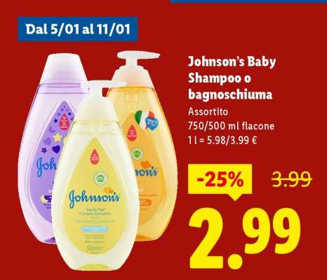 Johnson’s Baby Shampoo o bagnoschiuma