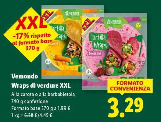 Vemondo Wraps di verdure XXL