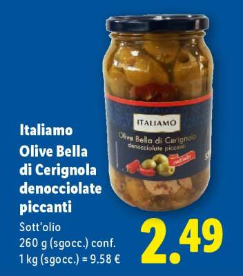 Italiamo Olive Bella di Cerignola denocciolate piccanti